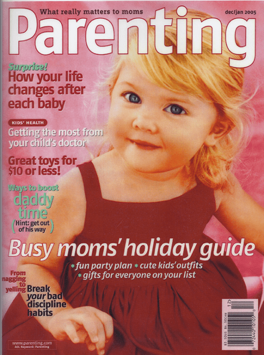 Parenting Dec Jan 2005 magazine cover