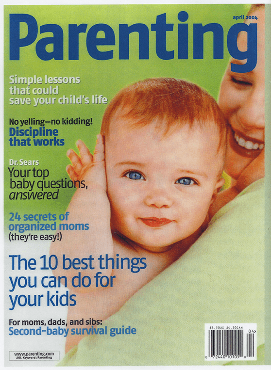 Parenting April 2004 magazine cover.