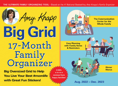 Amy Knapp Big Grid 17-Month Family Organizer 2022-23.
